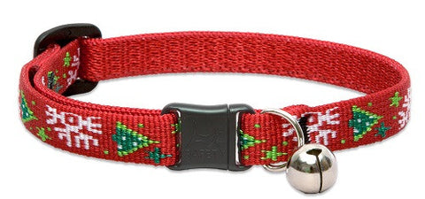 Lupine Christmas Cheer Holiday Cat Collar with Bell